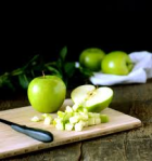 chopped green apples